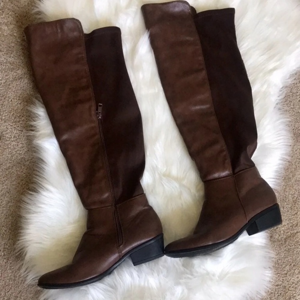 REFRESH BROWN OVER KNEE BOOTS